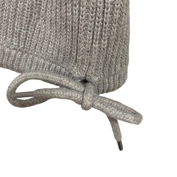 Massimo Dutti Gray Ribbed Cinch Waist Sweater Women's Size M - Picture 3 of 8